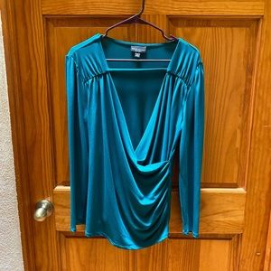 Women's Wrap Top Teal XL Bold Elements